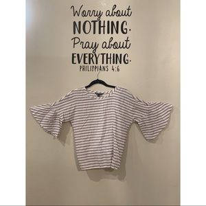 Striped Shirt- bow in the back